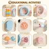 ROBUD Elephant Montessori Busy Board, 12-in-1 Activity Wall Busy Board, Montessori Sensory Wall Panel for Boys & Girls, Toddler Learning Activity Center for Playroom, Nursery, Beige view 2