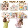 ROBUD Elephant Montessori Busy Board, 12-in-1 Activity Wall Busy Board, Montessori Sensory Wall Panel for Boys & Girls, Toddler Learning Activity Center for Playroom, Nursery, Beige view 4