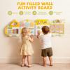 ROBUD Activity Wall Busy Board, Spring Train Montessori Busy Board, 12-in-1 Wooden Sensory Wall Panel, Montessori Sensory Wall Panel for Boys & Girls, Ideal for Toddler Playroom Nursery Classroom view 4