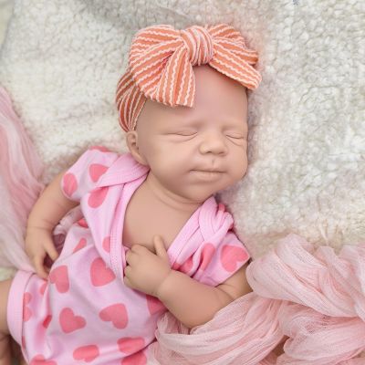 18" Unpainted Silicone Reborn Baby Doll - Full Body Platinum Silicone Blank Doll for Artists, Realistic Newborn Boy, DIY Customizable & Handmade-Friendly