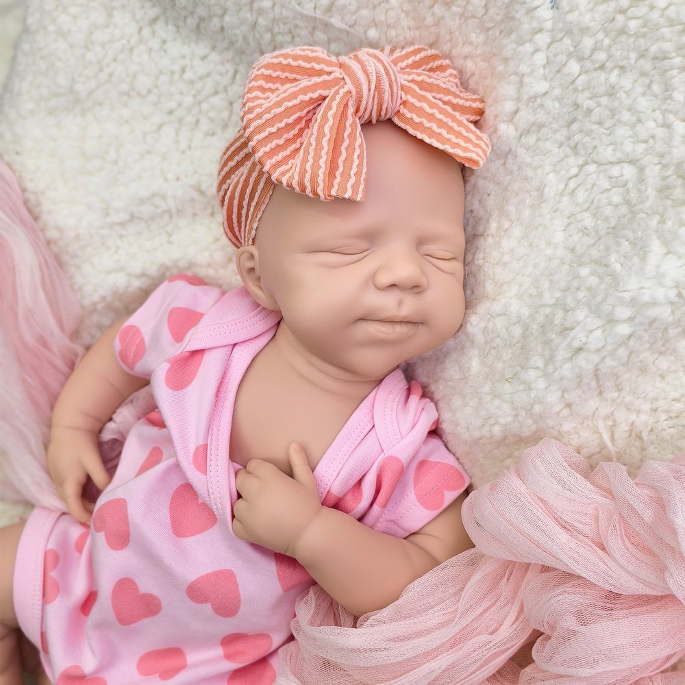 18" Unpainted Silicone Reborn Baby Doll - Full Body Platinum Silicone Blank Doll for Artists, Realistic Newborn Boy, DIY Customizable & Handmade-Friendly