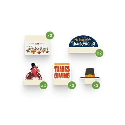 10 Pcs Thanksgiving Badge Talkers  Festive Fall Name Badge Accessories