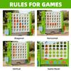 Lovgrils Giant 4-Connect-in-a-Row Game, Height Adjustable Jumbo Yard Games for Kids and Adults Outdoor Play, Backyard Large Four Connect Floor Games, Perfect for Holiday Party & Family Game view 4