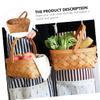 ABOOFAN Portable Woven Storage Basket Medium Wood Chip Design Household Organizer for Living Bathroom Closets Playroom and Car Stylish Space Saver for Fruits Vegetables and Gifts view 2