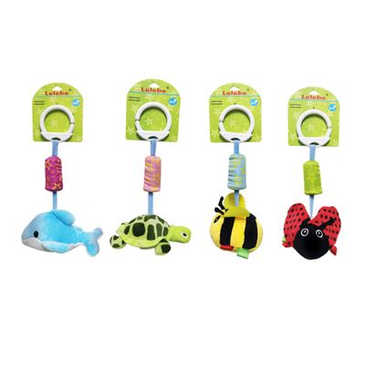 CORHAD Animal Shaped Cradle Hanging Rattles Soft Cartoon for Bedside with Develops Tactile Senses and Hand Eye Coordination for Stroller and Carrier Use