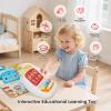 Interactive Educational Kids Learning Tablet Toy with Phonics Flash Cards, Toddler Learning Toys Gifts for 2-6 Year Old Boys Girls view 2