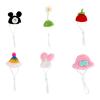 6pcs Mini Desk Goose Hats, Adjustable Knitted Headwear Outfits for 7in Magnetic Goose Statue Clothes Small Costume Accessories for Desk Decoration view 1