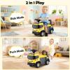 Licensed Scania Ride on Push Car by OLAKIDS, Toddler Sliding Walker with Siren Start-up Sound Under Seat Storage, Kids Foot-to-Floor Toys with Horn Lights Music for Boys Girls (Yellow) view 4