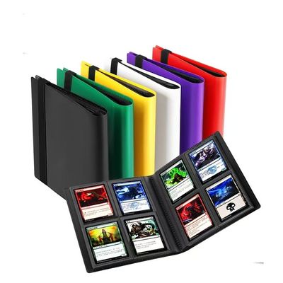 Card storage folder,160 card position.Trading Card Storage Album, 8-Pocket Binder with Side Loading Pages, Multiple Colors (white)