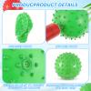 Junkin 100 Pack Knobby Balls Bulk 5.5" Soft Bouncy Ball Bulk for Toddlers Sensory Toy with Air Pump Plastic Inflatable Spiky Massage Stress Fidget Toy for Playground School Party Play(Christmas Color) view 3