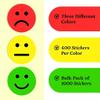 1000 PCS Smiley Face Stickers 1 Inch  Happy, Sad & Mood Emoji Stickers for Teachers, Behavior Charts, Classrooms, Feedback, Rating, Journals & School Rewards view 2