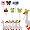 6pcs Mini Desk Goose Knitting Hats, 7 Inch Mini Knitting Hats Small Desk Adjustable Magnetic Desktop Gooses Outfits Clothes for Magnetic Goose Statue Knit Hat Accessory view 1