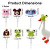 6pcs Mini Desk Goose Knitting Hats, 7 Inch Mini Knitting Hats Small Desk Adjustable Magnetic Desktop Gooses Outfits Clothes for Magnetic Goose Statue Knit Hat Accessory view 2