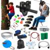 FAHKNS 180FT Zipline for Backyard Kids and Adults: 400LBS Capacity Updated Removable Design Trolley,Safety Harness,Thickened Seat,Quick Tighten Zipline Kits for Outdoor view 1