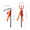 BESPORTBLE 1 Set Halloween Costume Accessories: Plastic Scythe and Trident Props for Kids Role-Playing - Lightweight Devil Cosplay Props for Halloween Party Supplies view 2