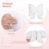 2 Pcs Cozy Bow Pillows, Soft White Bow Room Decor for Sofa, Plush Cushions Ideal for Living Spaces and Office Chairs view 4