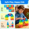 30PC Magnetic Tiles Kids Toys, Squares Magnetic Building Tiles for 3 4 5 6 7 8+ Years Old Boys Girls, Magnet Blocks Stacking Toys Birthday Gift for Toddlers STEM Learning Toys Magnet Tile Accessorie view 3