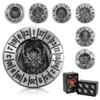 Banloga D&D Dice Set,7PCS Metal Dice for Dungeons and Dragons,Mini Dice Set with Pocket Watch Case,Role Playing Board Games Accessories (Dragon, Ancient Silver-F)