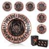Banloga D&D Dice Set,7PCS Metal Dice for Dungeons and Dragons,Mini Dice Set with Pocket Watch Case,Role Playing Board Games Accessories (Dragon, Copper-F)