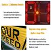 Solar Powered LED Speed Limit Signs, Reflective Aluminum Radar Traffic Speed Display for Speed Warning on Private Roads(C) view 2