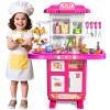 MSKOLER Kids Kitchen Playset for Ages 3-6 4-8, Play Kitchen with Light, Sound and Spraying, Sink Toy Accessories, Cooking Stoves, Pretend Food Toys for Toddlers 3-5 Boys Girls 6-12 view 1