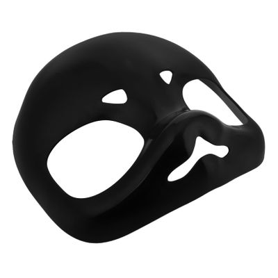 Beaupretty DIY Black Plastic Mask for Halloween Cosplay and Themed Parties Unique Small Beast Dog Skull Design for Furry Suit Dress Up and Masquerade Events