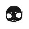 Beaupretty DIY Black Plastic Mask for Halloween Cosplay and Themed Parties Unique Small Beast Dog Skull Design for Furry Suit Dress Up and Masquerade Events view 2