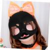 Beaupretty DIY Black Plastic Mask for Halloween Cosplay and Themed Parties Unique Small Beast Dog Skull Design for Furry Suit Dress Up and Masquerade Events view 4