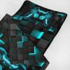 Axolotl Gaming Kids Nap Mat for Boys,Teal Grid Square Slumber Bag with Pillow and Blanket,Video Game Console Sleep Mat,Abstract Geometry Gaming Portable Roll Up Sleeping Bag for Traveling,50" L*21" W view 4