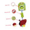 BUTIFULSIC Animal Shaped Bedside Rattles Red Ladybird Cradle Pendant for Stroller and Crib Development Sensory to Enhance Tactile and Visual Exploration view 4