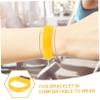Beaupretty USB Rechargeable LED Glowing Bracelet High Visibility Flashing Wristband for Night Safety Party Gear with Included USB Cable Yellow Light Up Wrist Wrap view 3