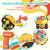 Lechonix Toddler Tool SetExcavator Take Apart Toys with Electric Drill & Screwdriver & Wrench, Montessori STEM Learning Pretend Construction Toy for 1-6 Years Old Kids Birthday Gift, Musical & Light view 2