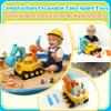 Lechonix Toddler Tool SetExcavator Take Apart Toys with Electric Drill & Screwdriver & Wrench, Montessori STEM Learning Pretend Construction Toy for 1-6 Years Old Kids Birthday Gift, Musical & Light view 3