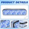Clysee 2 Pcs Mahjong Tile Bag Mahjong Racks for Tiles and Pushers Waterproof Tile Zippered Case PVC Clear Mah Jong Gifts, Empty Bag Only, 20 x 4.5 x 2.5(Style 3) view 3