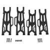 Alloy Aluminum Front & Rear Suspension Arms A-Arms Upgrade for 1/10 Kraton 4X4 4S V2 BLX, Outcast 4X4 4S V2 BLX RC Truck, 4pcs Replacement Parts #ARA330711#ARA330710 (Black) view 1