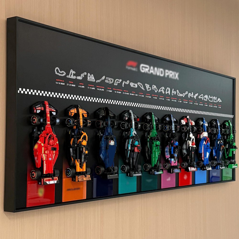 iLuane Display Wallboard for 66802, Holds 10 Cars in One Frame, Adult Collectibles Wall Mount, Home or Office Dcor, 7724277251 Style B (No Car Included)