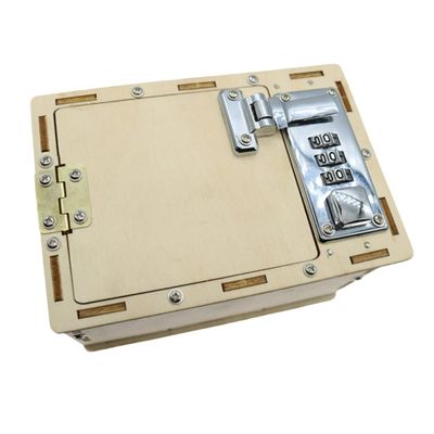 VICASKY Educational Lockbox DIY Kit with Mechanical Password Lock Natural Wood Case for Treasure Storage and Hands Puzzle Crafting Fine Workmanship for Birthday Gift