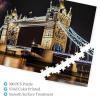 500 Piece Puzzle for Adults - Challenging Puzzle Personalized Photo Puzzles Wooden Puzzles Night London Tower Bridge Jigsaw Puzzle Ideal Gift for Birthdays, Weddings, 20.4" x 15" view 2