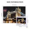 500 Piece Puzzle for Adults - Challenging Puzzle Personalized Photo Puzzles Wooden Puzzles Night London Tower Bridge Jigsaw Puzzle Ideal Gift for Birthdays, Weddings, 20.4" x 15" view 4
