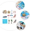 minkissy 12pcs Mini Beach Ornament Set Micro Landscape Dollhouse Decor with Shells Boats Lifebuoys Lightweight Miniature for Home Gardening Wedding Birthday Holiday Party Decorations view 4