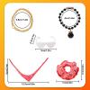 12 Pcs Desk Goose Outfits Decor Accessories Set, 7 Scarves 2 Glasses 3 Necklaces Funny Mini Porch Goose Costume for Home Decoration Office Desk Display view 2