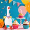 12 Pcs Desk Goose Outfits Decor Accessories Set, 7 Scarves 2 Glasses 3 Necklaces Funny Mini Porch Goose Costume for Home Decoration Office Desk Display view 3