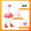 12 Pcs Desk Goose Outfits Decor Accessories Set, 7 Scarves 2 Glasses 3 Necklaces Funny Mini Porch Goose Costume for Home Decoration Office Desk Display view 4
