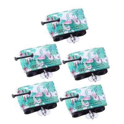 BCOATH 5Pcs Vintage Iron Tank Modeling Wind Up Clockwork for Promotes Creativity and Motor Skills Safe Non Toxic Retro Collectible Gift