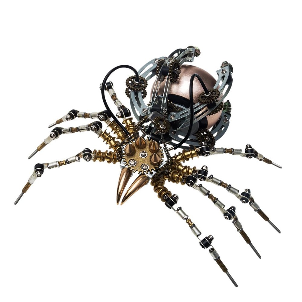 3D Metal Puzzles Mechanical Spider Base Speaker - 512PCS Steampunk Model Kit, DIY Metal Puzzle Jigsaw Assembly Kits, Desk Ornament Kit Craft Toys for Adults(Spider/Speaker)