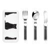 Good little black cat Kids Knife, Fork and Spoon 3-Piece Set, Stainless Steel Safe Cutlery Set, Outdoor Portable Reusable Cutlery view 1