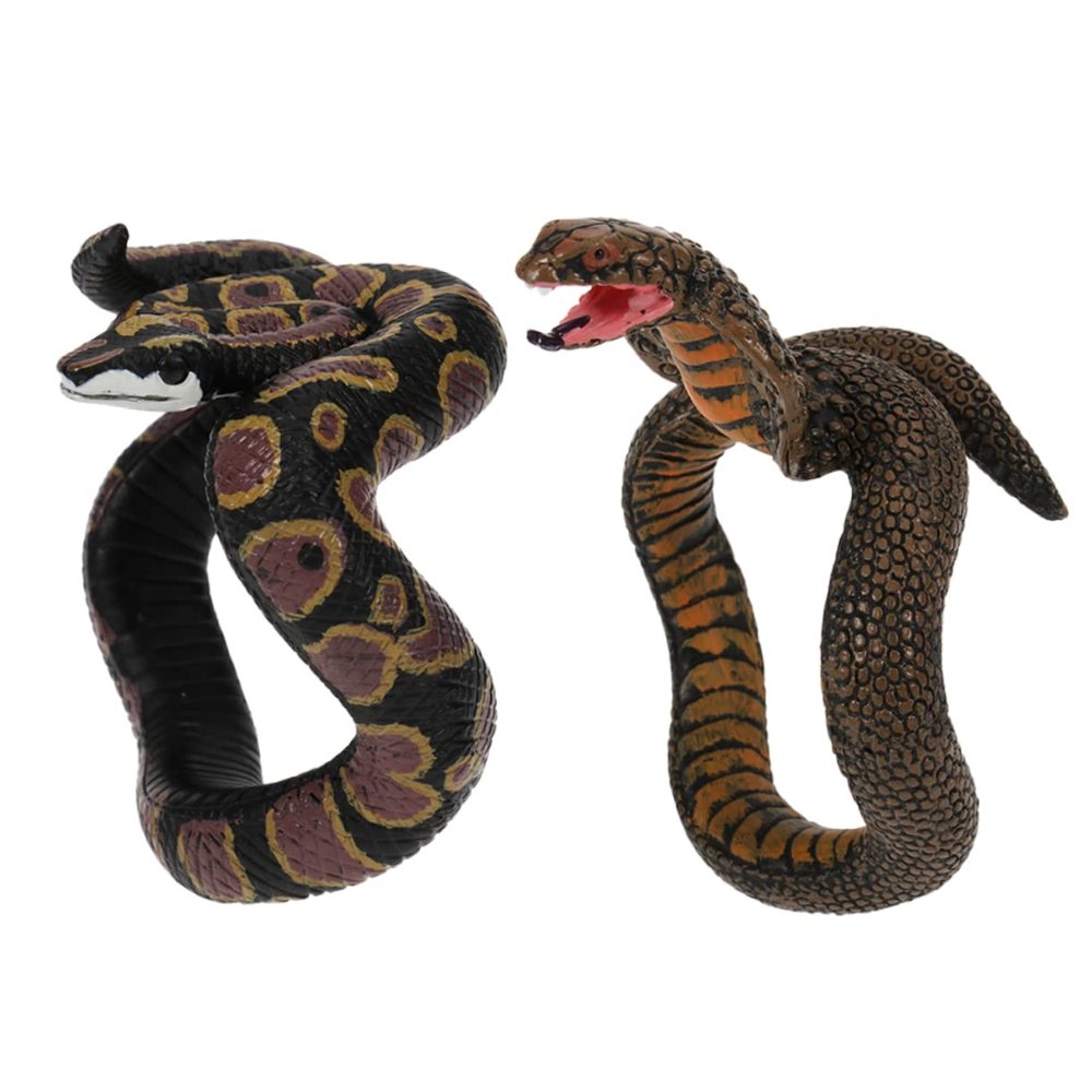 BRIGHTFUFU 2Pcs Realistic Artificial Snake Serpent Decorations for Halloween Party Prank Props Cool Snake Bracelet