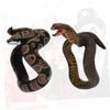 BRIGHTFUFU 2Pcs Realistic Artificial Snake Serpent Decorations for Halloween Party Prank Props Cool Snake Bracelet view 3