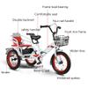 JIYIAN Purple,16 inches,Kids Tricycle for Ages 3-10 | Heavy-Duty Steel Twin-Seat Bicycle Extra-Deep Storage Basket and Under-Seat Compartment | Wide Anti-Slip Tires Smooth Bearings for Easy Riding view 4