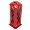 Abaodam Vintage British Telephone Booth Piggy Bank Safe Box High Capacity Iron Coin Money Saver for Gifts Unique Retro Design Holds Up to Coins Iron Material for Secure Savings view 1